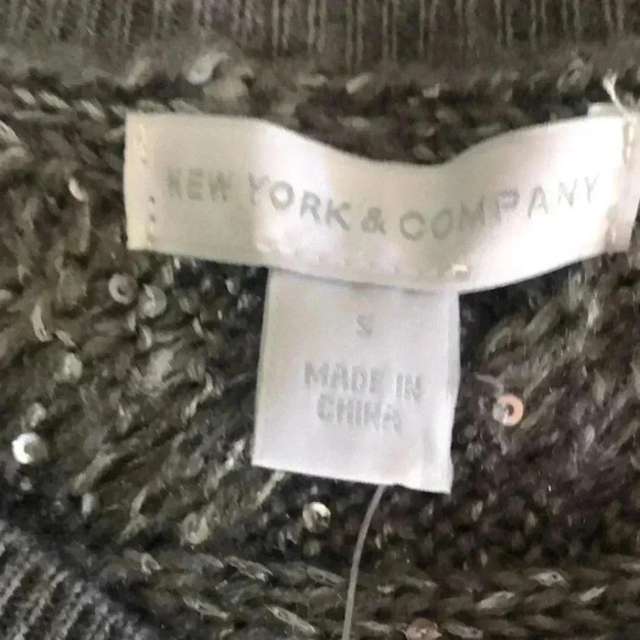 NY&C size small button up sweater cardigan gray - Picture 4 of 15